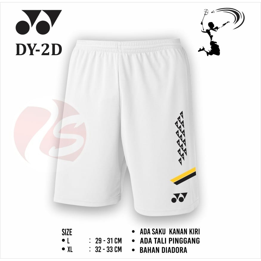 Celana pendek putih celana olahraga pendek celana badminton yon ex bawahan olahraga pria wanita cela