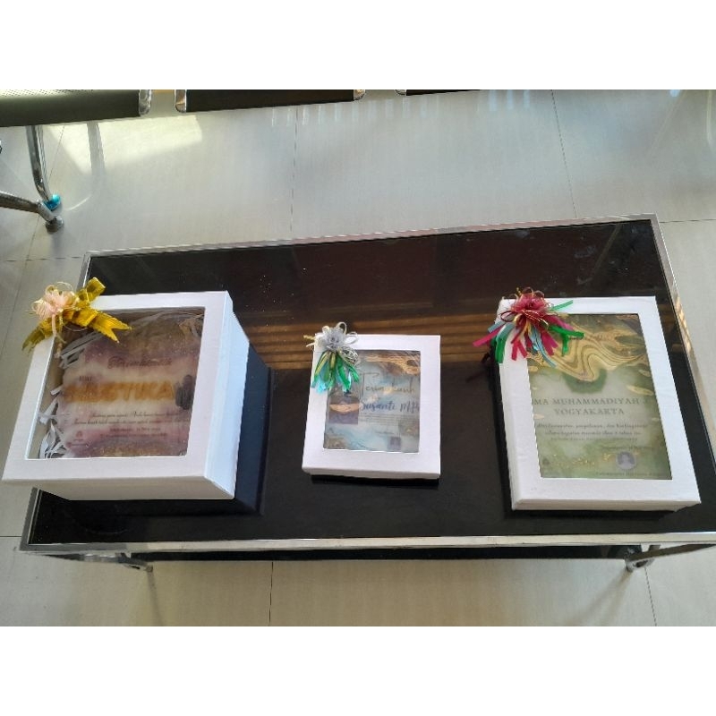 FRAME Arch Resin Kubah Oval Tetes Air Dome Kotak Custom Aksesoris Mahar Seserahan Akrilik Plaque Plakat Stand Nama Meja Bussiness Sign Plakat