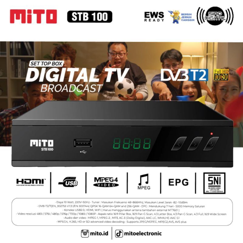 Set Top Box Jurassic T2 Original STB Mito 100 Original