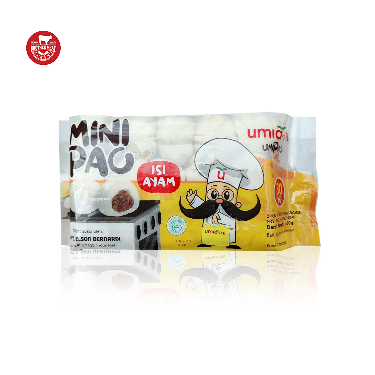 Umiami Mini Pao isi Daging Ayam 480gr, Bakpao Mini isi 30 Halal