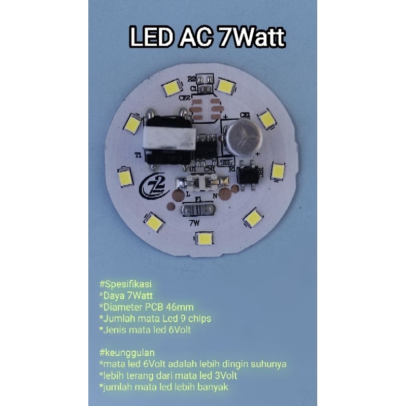 mesin lampu led AC 7watt