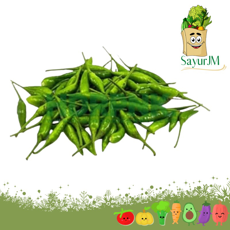 

SayurJM Cabe Rawit Hijau 250gr / Cabai Pedas Murah / Sayur Segar / Sayuran Segar