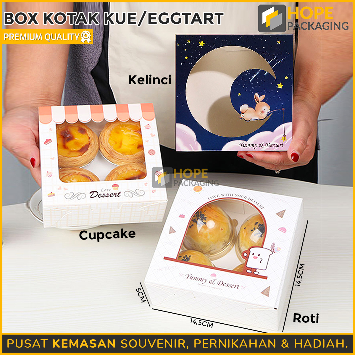 [ISI 3 PCS] Box Kotak Cake Egg tart isi 4 sekat  - Kardus Eggtart - Box Pie