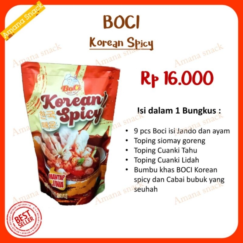 BOCI Baso aci mantap jiwa, Geprek, white curry, korean spicy  toping cuanki lidah tahu sukro cikur empod pedas siomay goreng  dan Cuanki boci