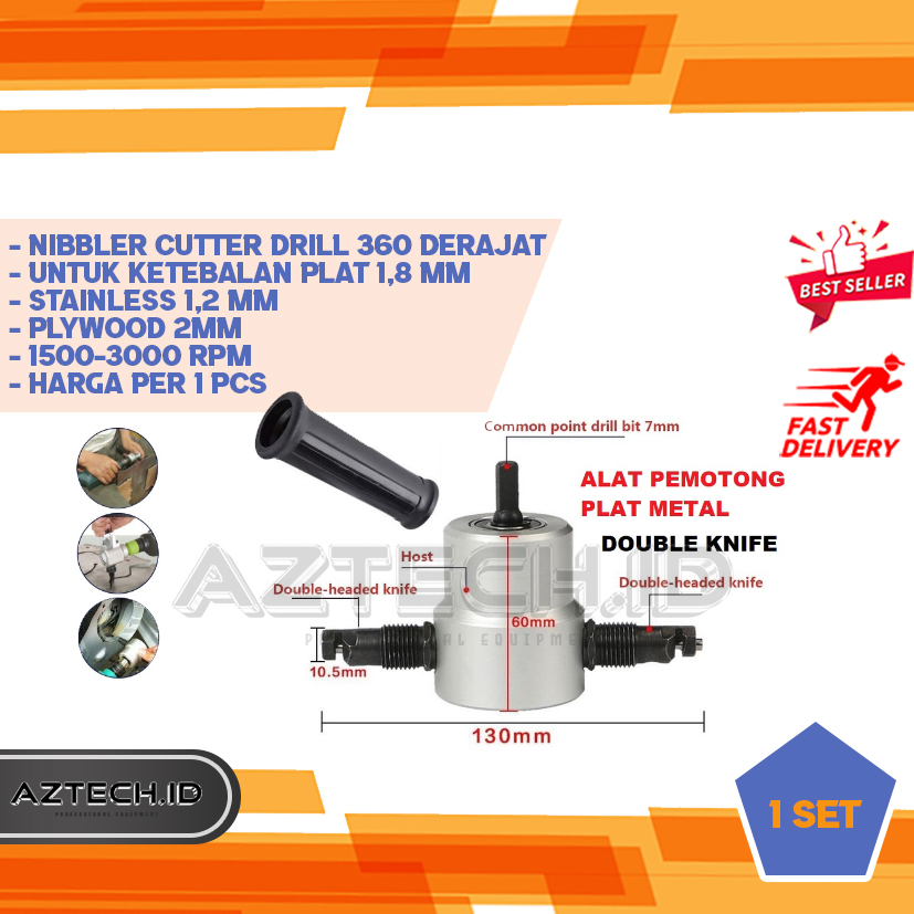Nibbler cutter drill/alat potong plat/pemotong cutter sheet metal 360derajat