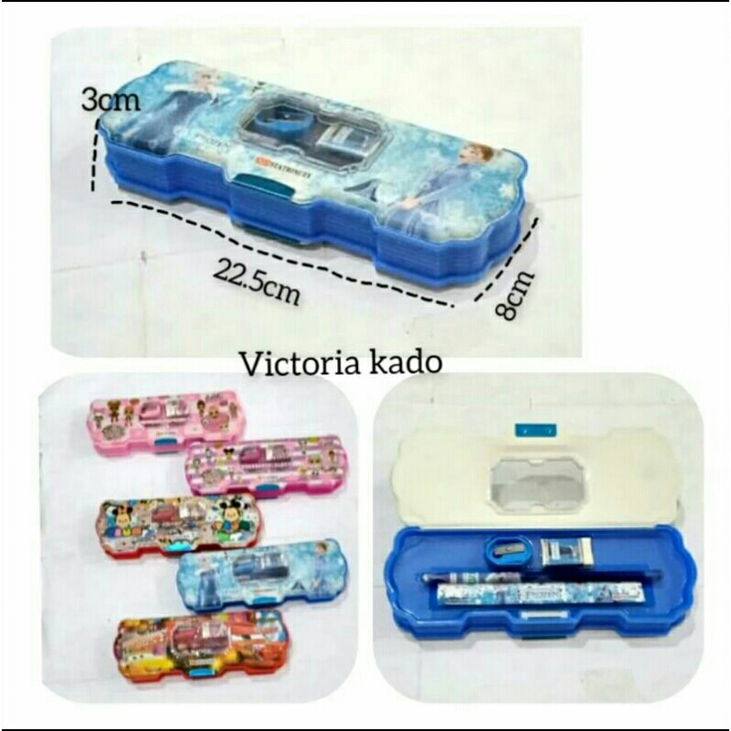 

Kotak Tempat Pensil Magnet Stationery set Pencil case karakter