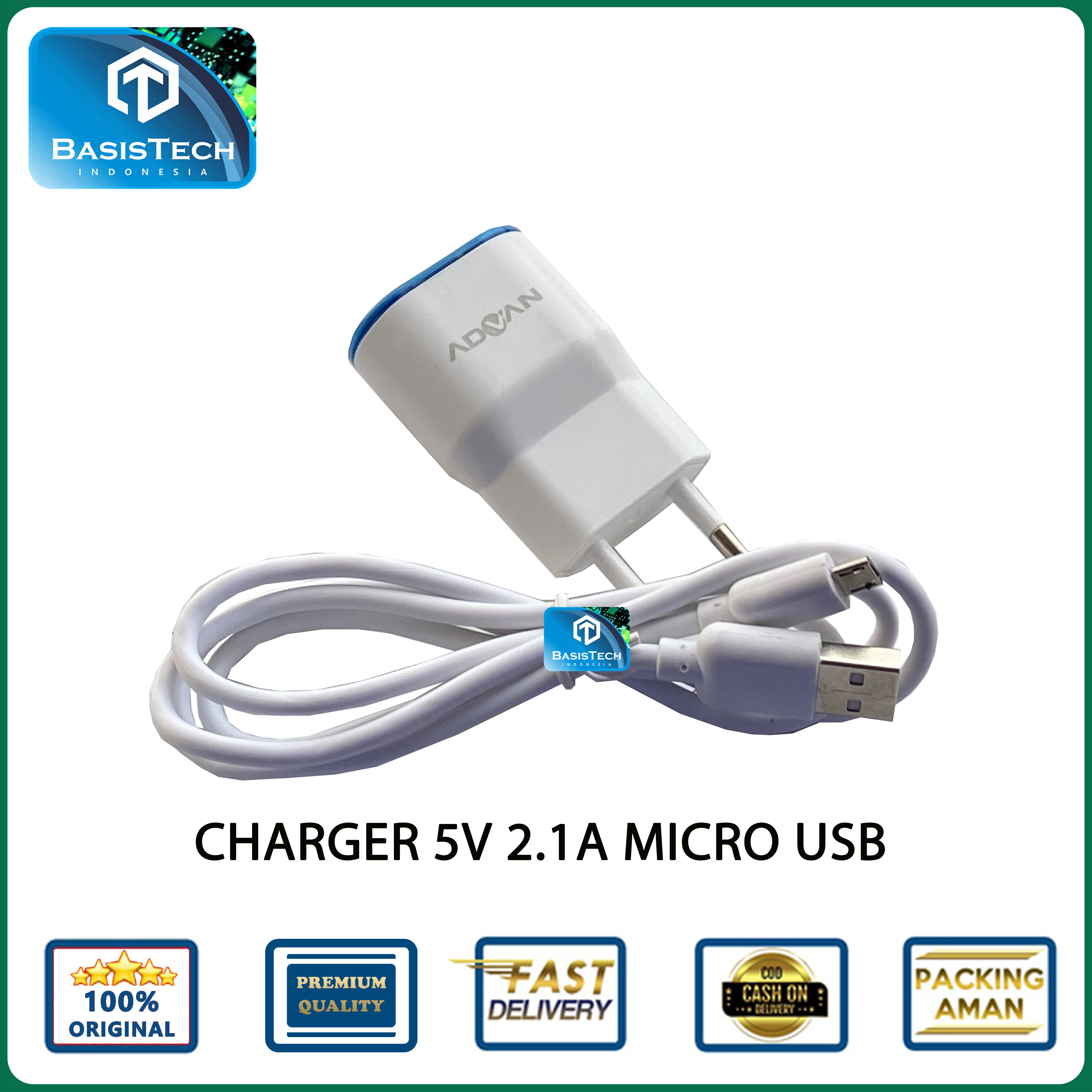 CHARGER MICRO USB V8 2.1A AUTO ID FAST CHARGING BTJ-050 ORIGINAL QUALITY