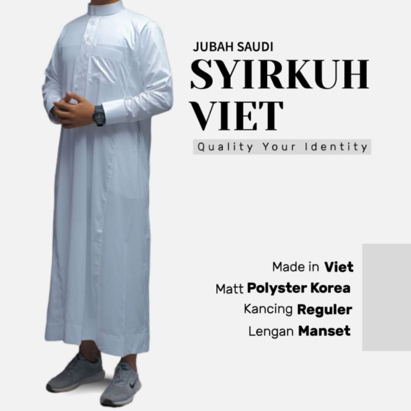 JUBAH SYIRKUH MANSET KANCING REGULER "ASYRAF"