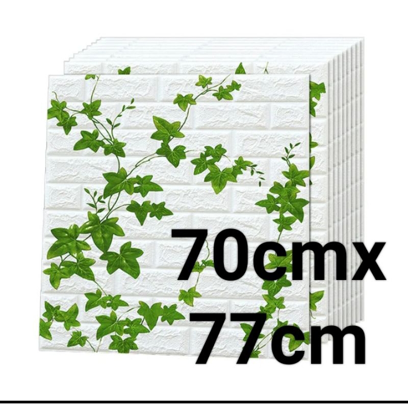 wallpaper foam bata motif daun rambat