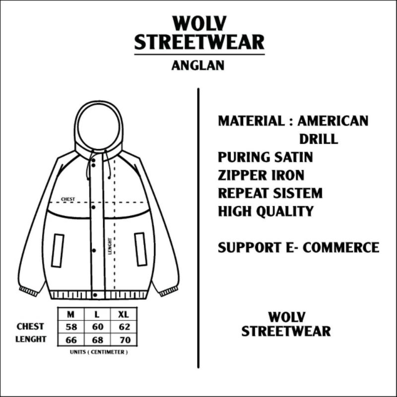 JACKET CANVAS DRILL ANGLAN WOLVPACK