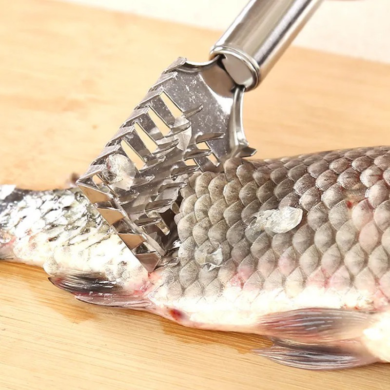 Alat Pembersih Pengupas Sisik Ikan Stainless Steel Fish Scaler Cleaner Serutan Penghilang Kulit Sisik Ikan Anti Karat Pengupas Sisik Ikan