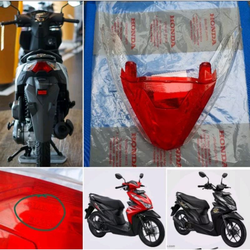 Kaca mika lampu stop LAMPU BELAKANG+Sen BEAT FI Led deluxe Streer 2020