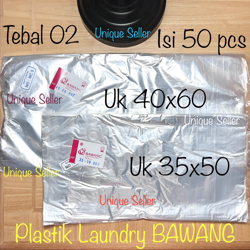 Plastik Laundry Bawang 35x50 40x60 Tebal 02 isi 50 pcs / Kantong Plastik Besar Laundry PP 35x50 40x60 x 02 / Plastik Opp Tipis 35x50x02 40x60x02 / Kantong Plastik Pembungkus Tipis uk 35 40 / Kantong Plastik LOUNDRY PP BAWANG 35 x 50 40 x 60 x 02