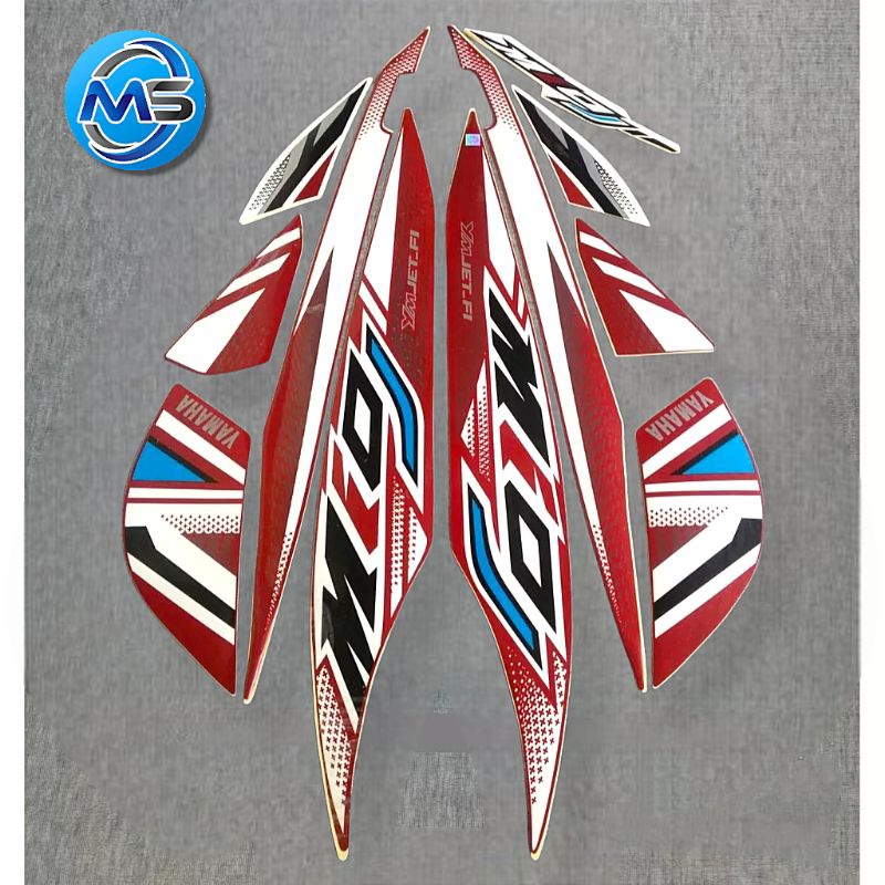 Stiker Striping Motor Mio J 2012 Merah Sticker Lis Body Standar