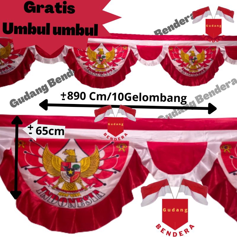 Bendera Garuda bendera panjang bendera Indonesia bendera merah putih Bendera gapura