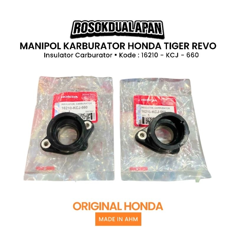 Intake Manipol Klem Regulator Karbu Honda Tiger Revo Tirev Tiger Lama Original AHM