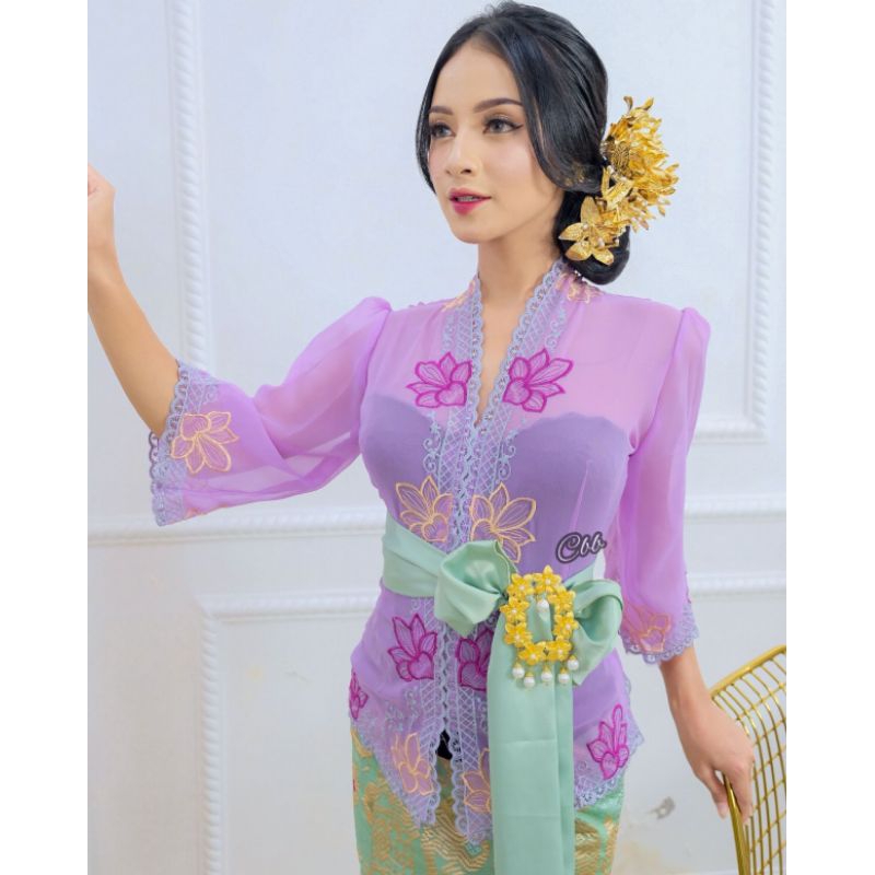 KEBAYA BALI JADI REMBANG DUA DIMENSI LENGAN KERUT (KEBAYA SAJA)