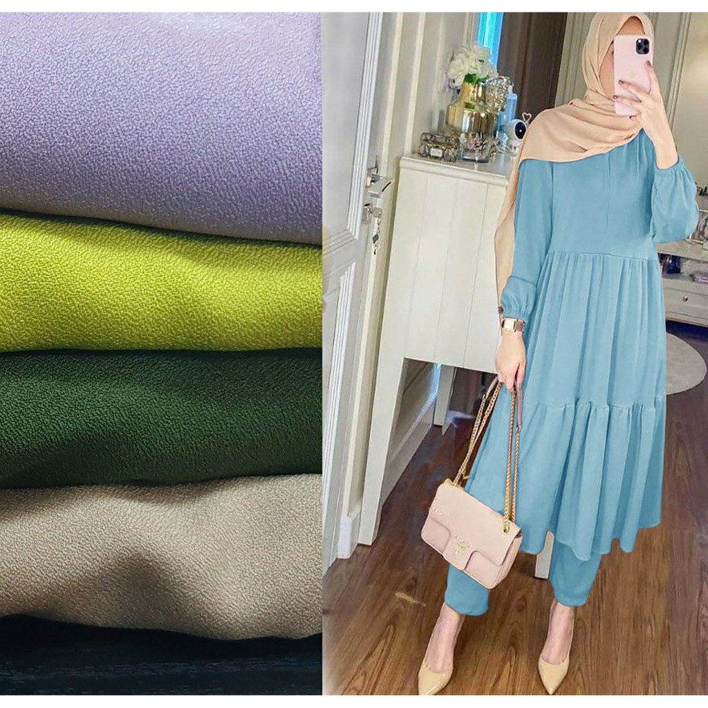 ONE SET NAFISA MAT ITY MANGO CREPE SIZE S M L XL XXL SETELAN CELANA WANITA SETCEL FASHION MUSLIM MODERN UKURAN KUMPLIT KECIL NORMAL BESAR GEDE BIG JUMBO OVERSIZE MODEL GAMIS CANTIK SUDAH TERMASUK CELANA PAKAIAN REMAJA DEWASA KALEM SIMPEL NYAMAN DI PAKAI