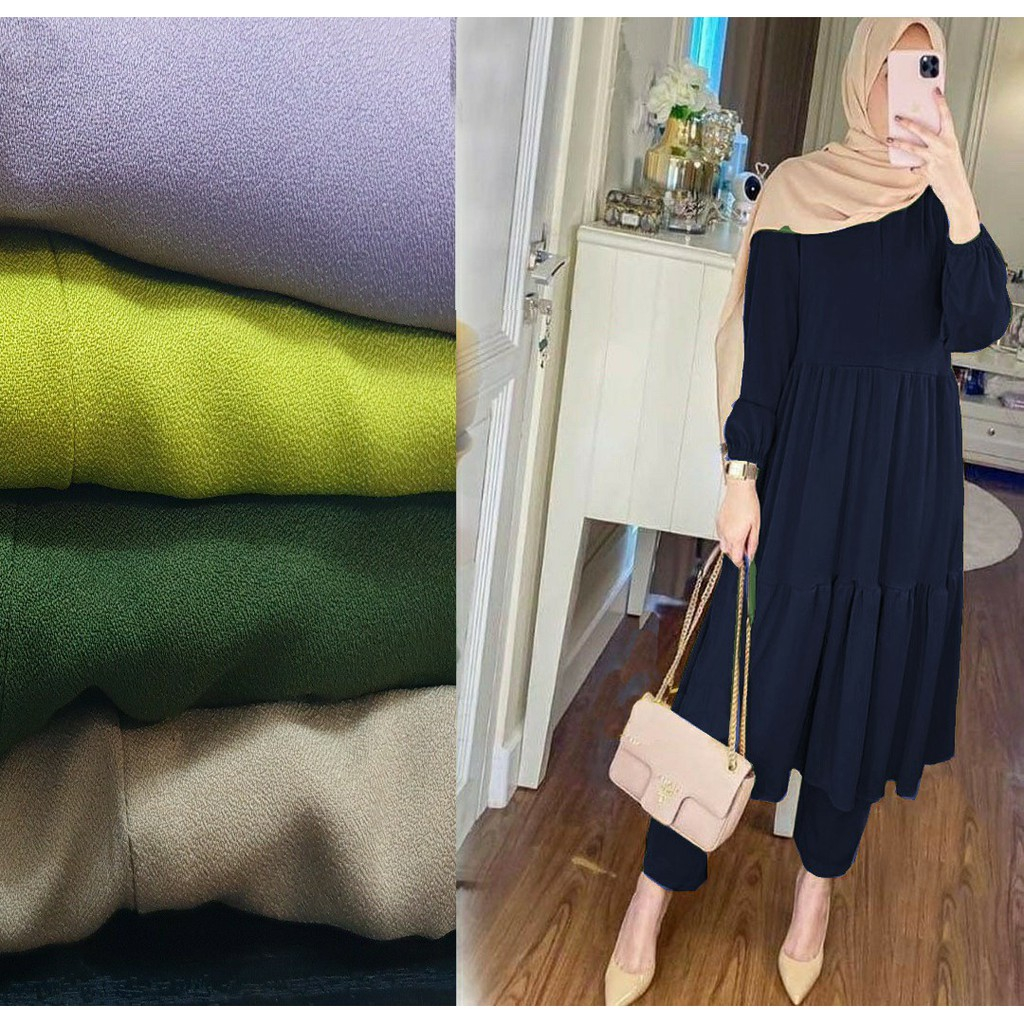 ONE SET NAFISA MAT ITY MANGO CREPE SIZE S M L XL XXL SETELAN CELANA WANITA SETCEL FASHION MUSLIM MODERN UKURAN KUMPLIT KECIL NORMAL BESAR GEDE BIG JUMBO OVERSIZE MODEL GAMIS CANTIK SUDAH TERMASUK CELANA PAKAIAN REMAJA DEWASA KALEM SIMPEL NYAMAN DI PAKAI