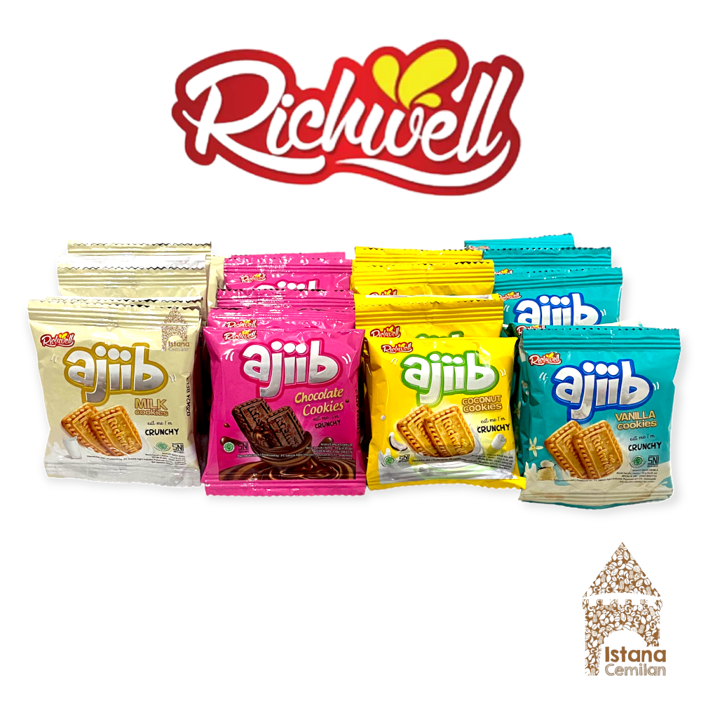 Richwell Ajiib Cookies Crunchy Biskuit Renceng (isi 10 pcs)