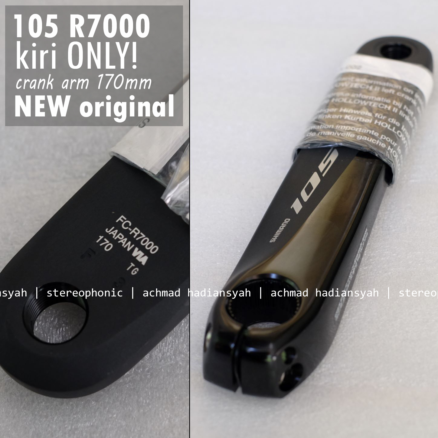 NEW KIRI Crank Arm 105 FC-R7000 Arm 170mm Crank Arm kiri 105 R7000 Crank Arm left 105 R7000 Crank Ar