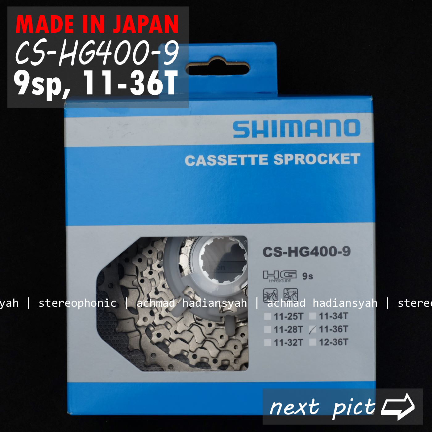 BNIB ORIGINAL SHIMANO sprocket CS-HG400-9 ALIVIO 11-36T sprocket ALIVIO HG400 9speed 11-36T 9speed s