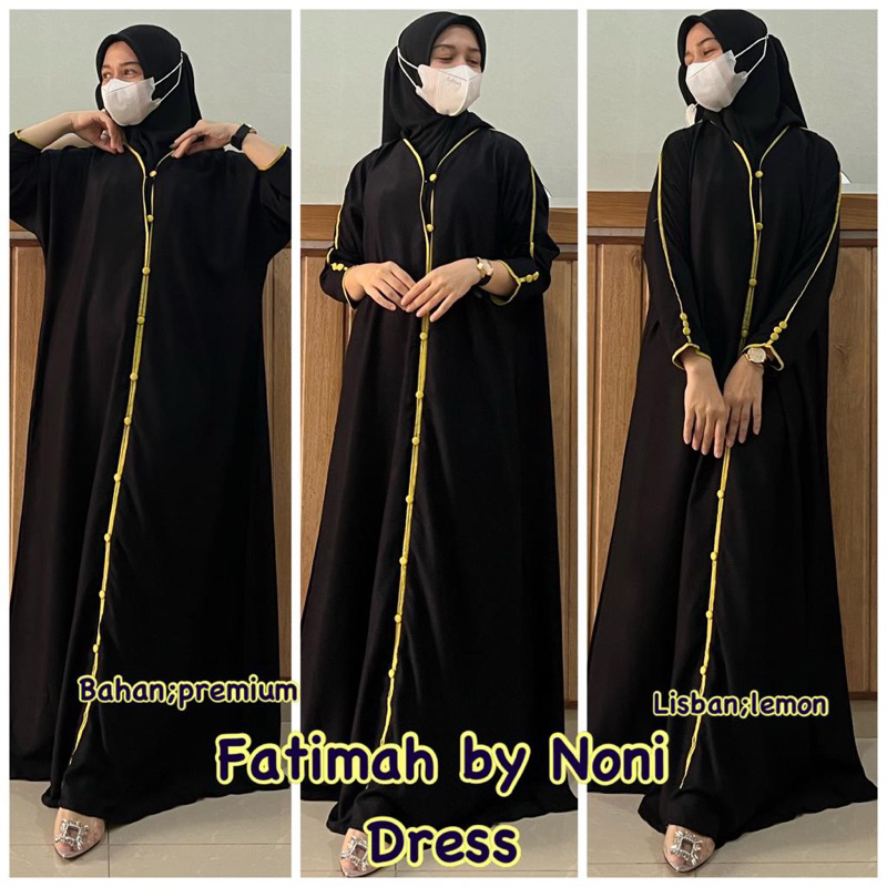 Daster Arab NONI DRESS FATIMAH Kaftan Rayon Twill Premium Big Size