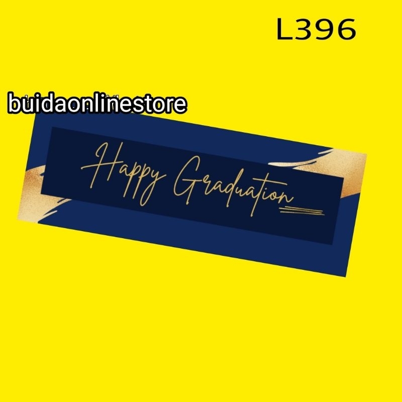 

Stiker Happy Graduation L396 Label Selamat Wisuda Hari kelulusan wisuda sekolah kuliah dekorasi hampers parcel souvenir buket bunga hadiah gift ukuran 9x3 15x5 cm bisa custom tulisan dan nama segel sticker dus box mika toples akrilik