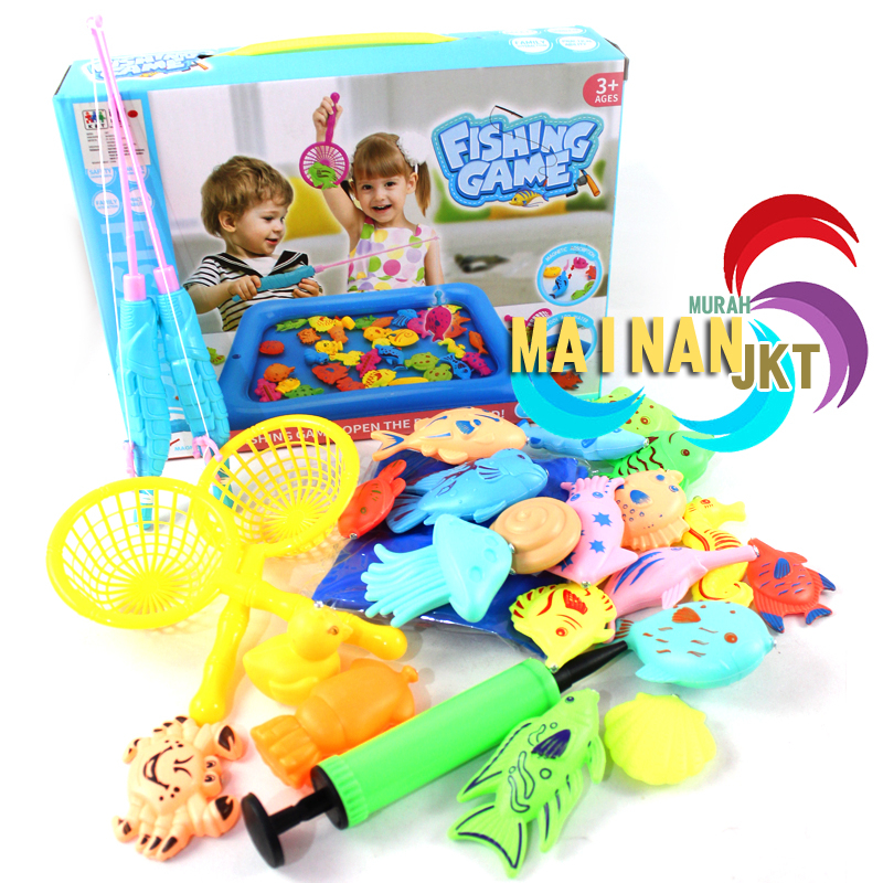 MAINANKEI MAINAN ANAK MURAH FISHING GAME SY6-146 PANCINGAN KOLAM MAGNETIK IKAN ISI 20 IKAN MAGNETIC TERDAPAT KOLAM