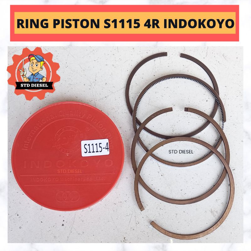 RING PISTON S1115 4R 4 RING MERK INDOKOYO RENG SEKER SEHER RING CYLINDER LINER 1115 ZH1115 4