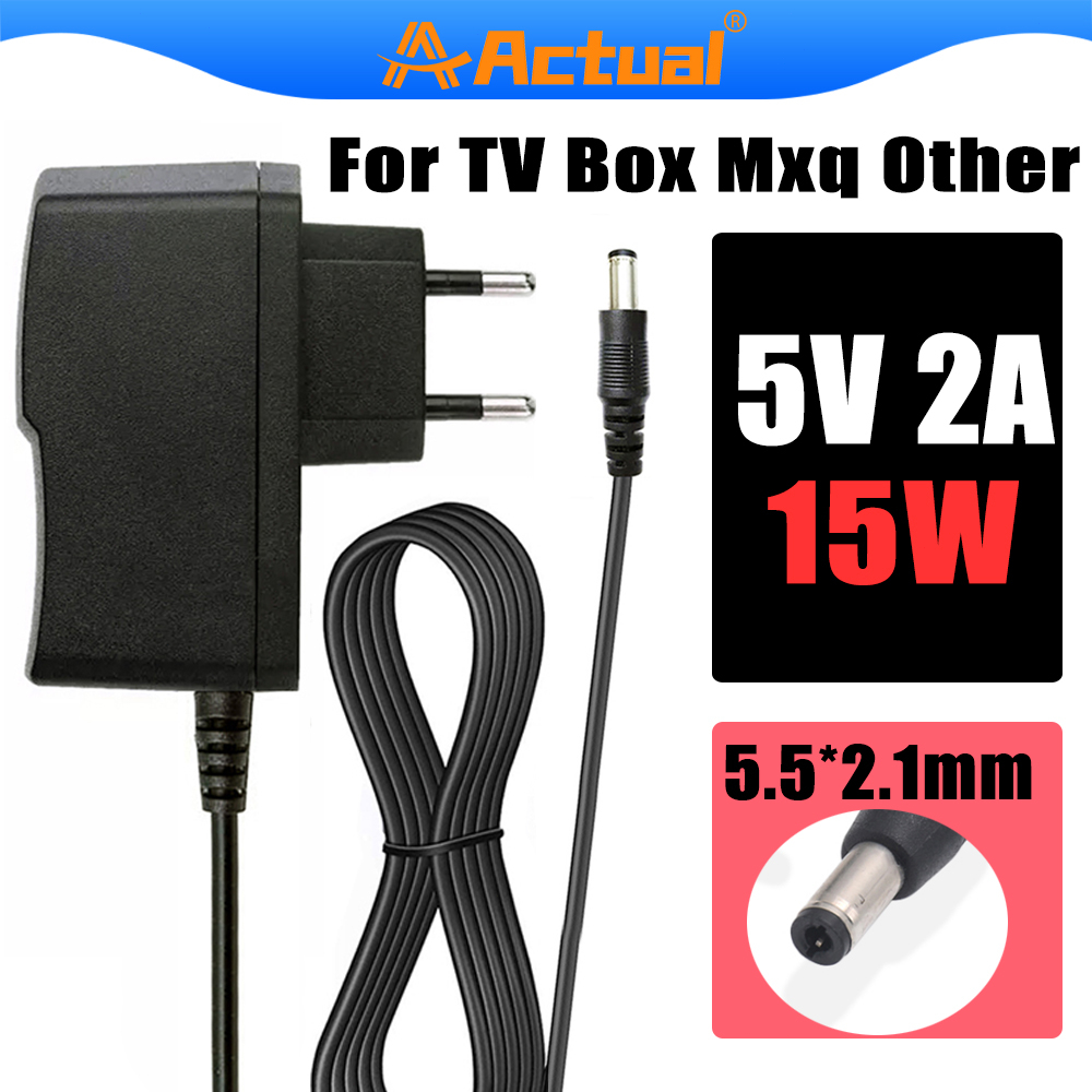 Actual【COD】DC Adapter 5V 2A AC 100-240V Converter Power Adapter Power Supply Charger 5.5 X 2.1