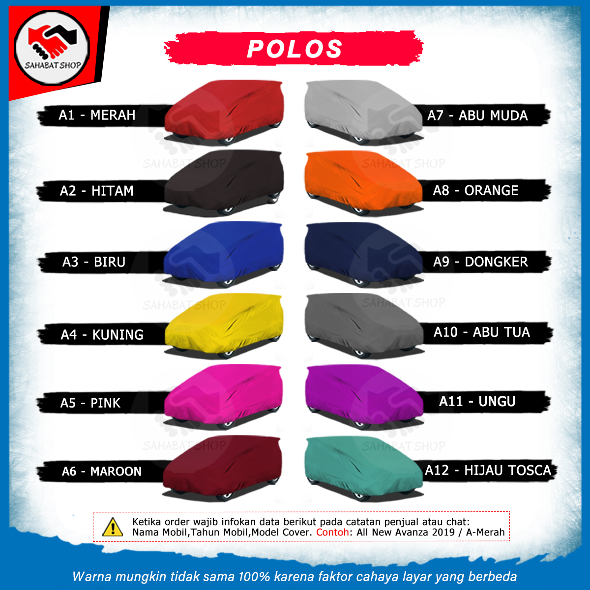 Body Cover Sarung Mobil Avanza Rush Ertiga Hrv Brio Xpander Jazz Rocky Raize Innova Mobilio Xenia Agya Ayla Calya Yaris Kijang Terios BRV CRV Livina APV Tutup Mantel Penutup Jas Selimut Tutupan Mantol kelambu Pembungkus Outdoor Waterproof Anti Air