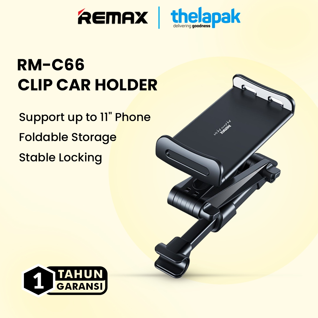 REMAX RM-C66 Car Holder upto 11 Inch Foldable Storage Stable Locking