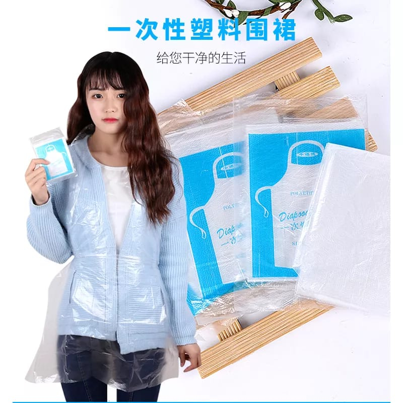 Apron Plastik Sekali Pakai Baju Luar