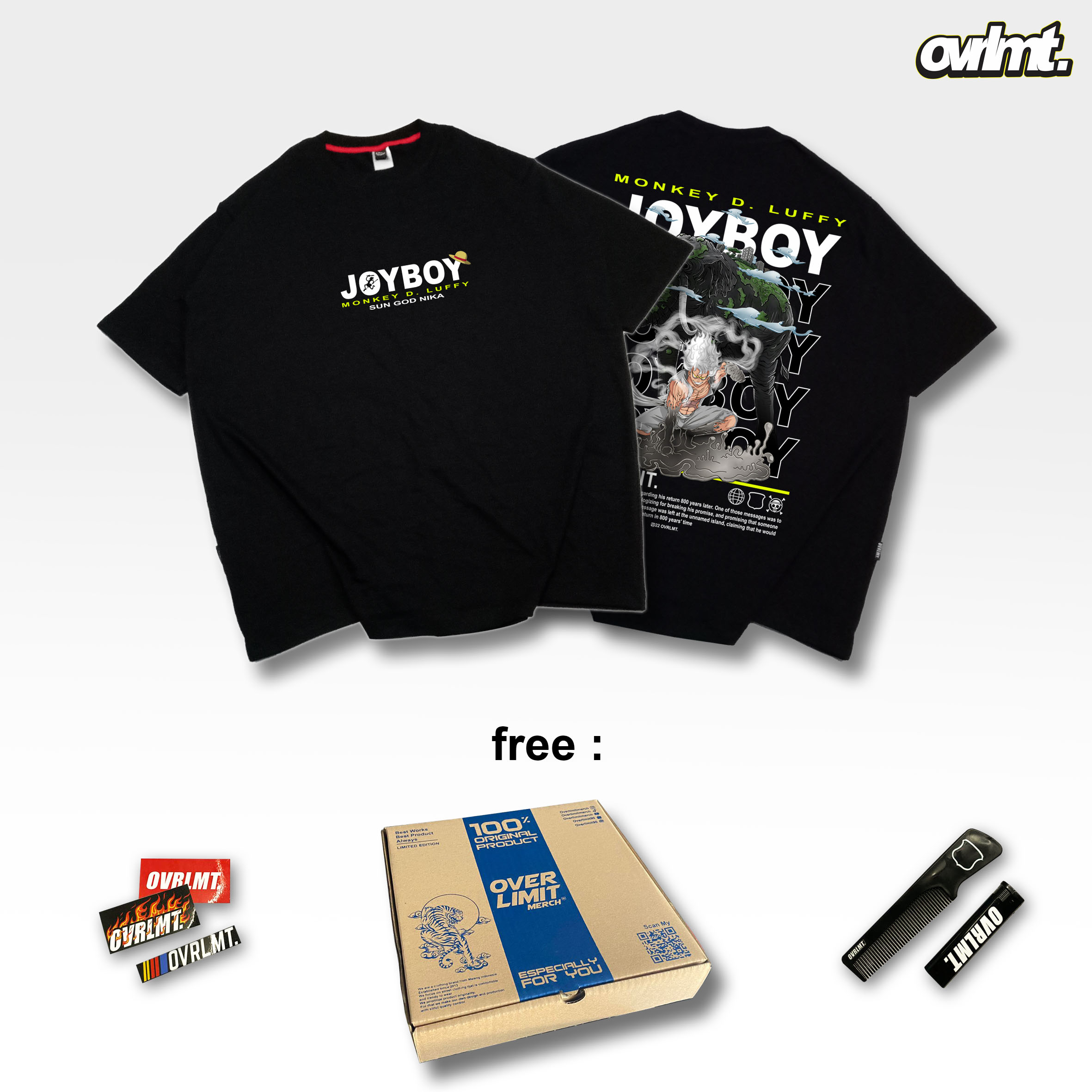 T-SHIRT | KAOS OVERSIZE | LUFFY ONE PIECE  | GEAR 5 | JOYBOY | OVERLIMIT