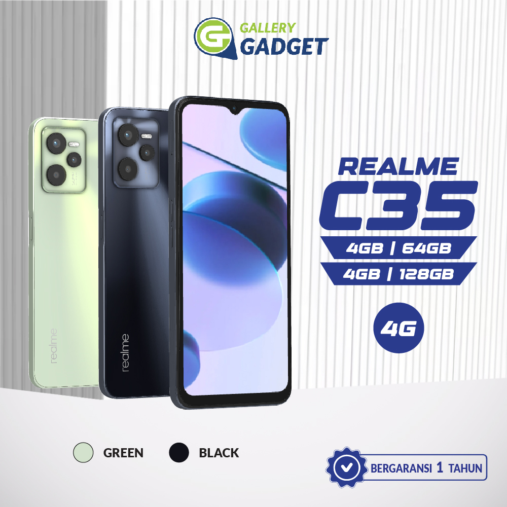 Realme C35 4/64 4/128 4GB 64GB 128GB RAM 4 ROM 64 128 GB HP Smartphone Android