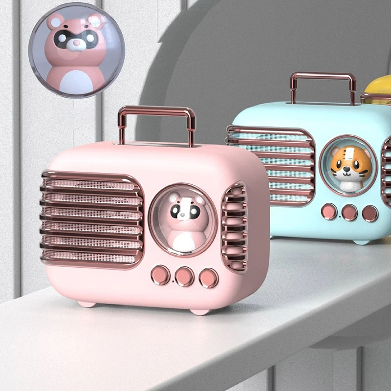 Bluetooth Mini Speaker Bluetooth 5.3 Mini Animal Speaker Stereo Retro Outdoor Portable Wireless Spea