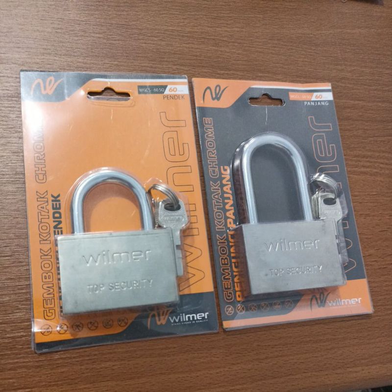 Gembok Wilmer 60 MM / GEMBOK KOTAK CHROME 60 MM / GEMBOK PAGAR / GEMBOK 60 MM WILMER