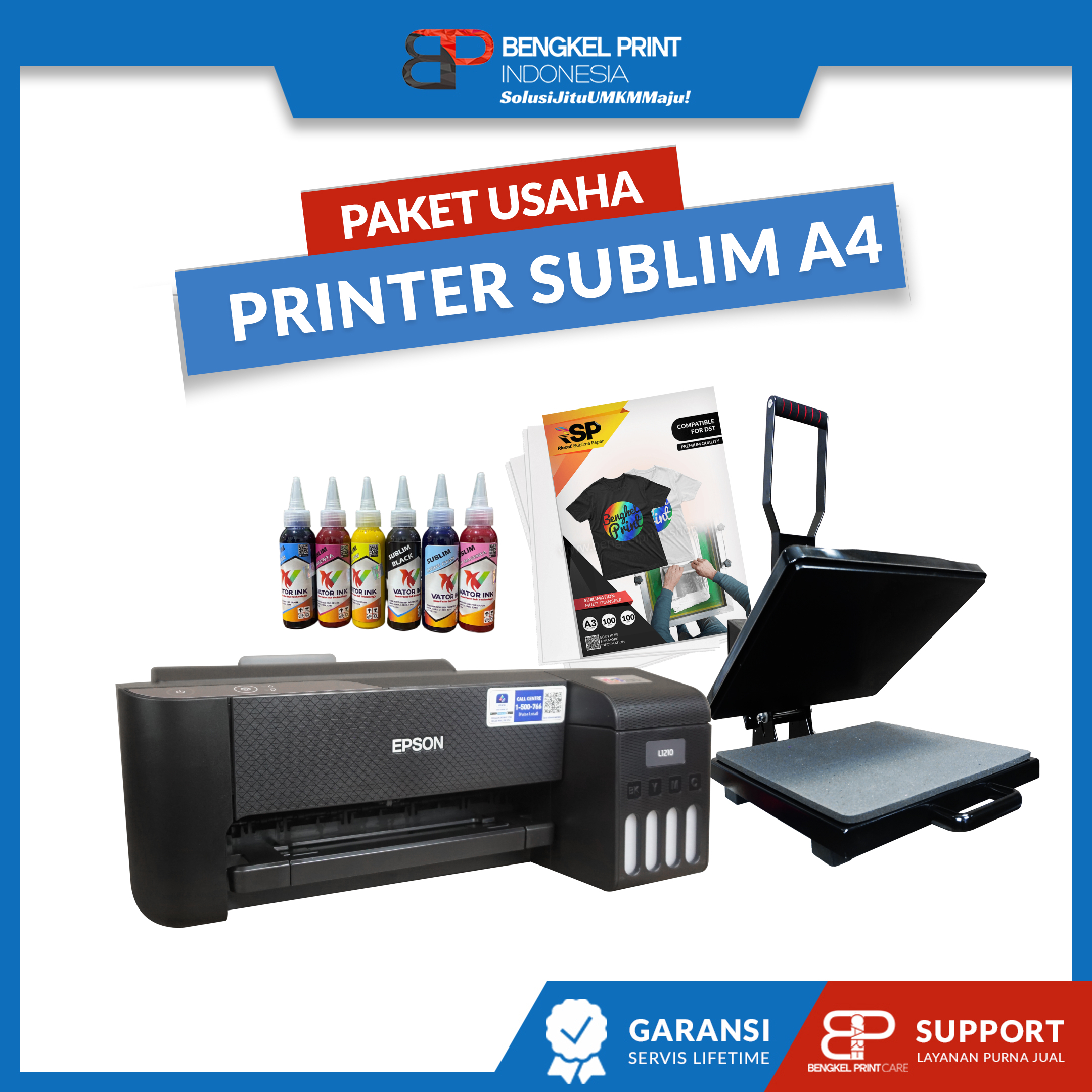 PAKET USAHA MESIN RINTER SUBLIM A4 | PAKET USAHA DIGITAL