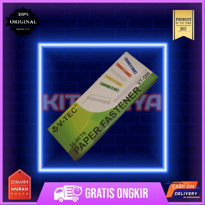 

klip kertas paper fastaner Vtec vt A 960 paper clip kantor big size
