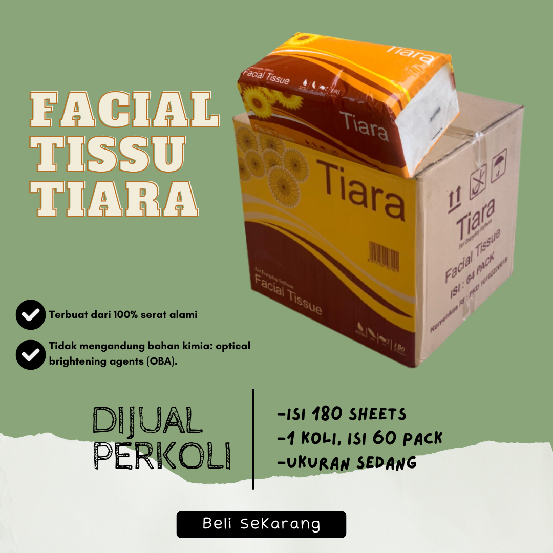 Tissue Tiara Facial 2 Ply Tisu Wajah/ Tissue Lembut ( Dijual Per Koli ) Tisu Ukuran 150Sheet/180Sheet/250Sheet/1000sheet