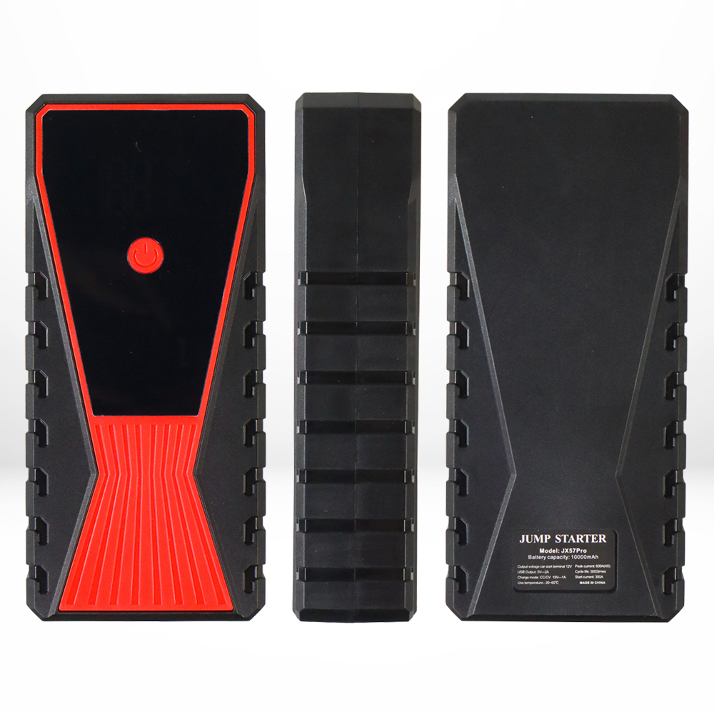 Jump Starter Mobil Power Bank Senter USB 12V 10000mAh - JX57Pro - Black/Red