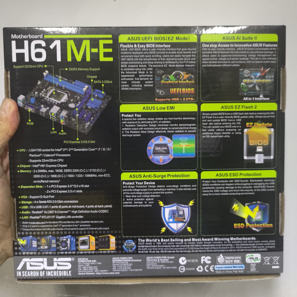 ASUS H61M-E LGA1155 LGA 1155 H61M H61