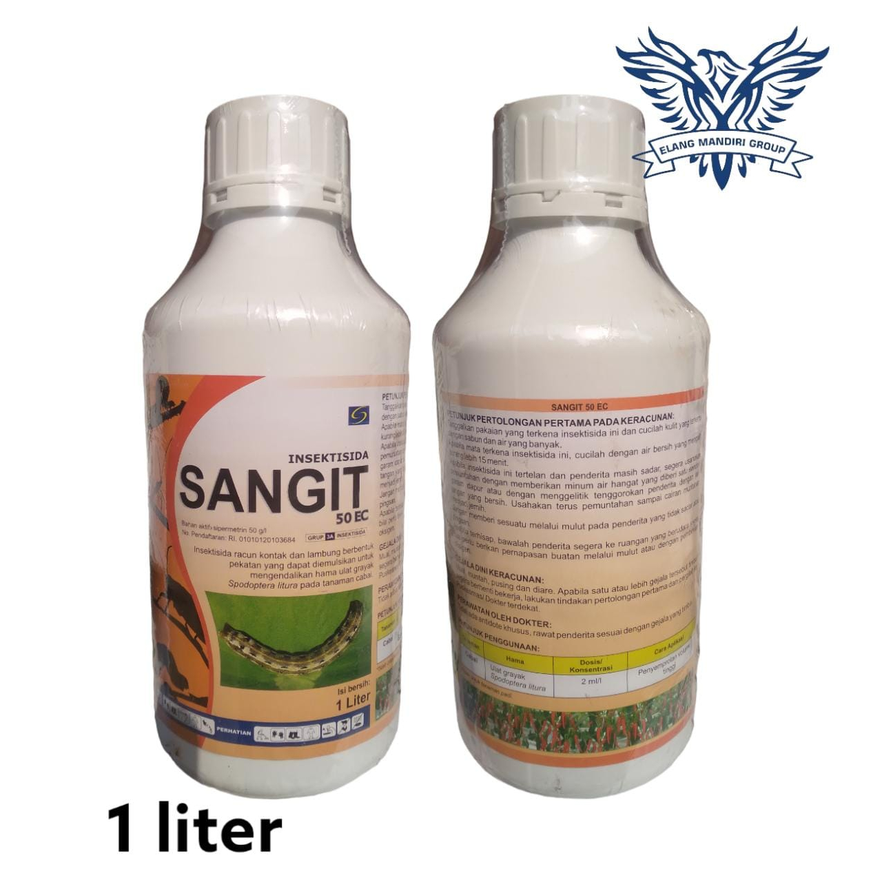 SANGIT 50 EC 1Liter Insektisida Sipermetrin 50 g/l Pembasmi Hama Ulat Pada Tanaman Cabai Rizotin Rajatrin Agrosiper Ronsha