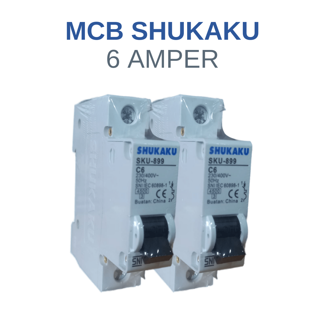 MCB 6A SHUKAKU MCB 6 AMPERE SAKLAR LISTRIK 1 PHASE MCB SHUKAKU 6 AMPER MCB 6A