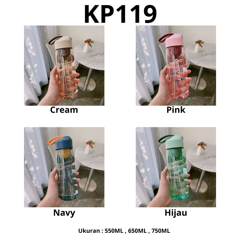 MIKADO - KP119 BOTOL MINUM AESTHETIC WATER BOTTLE TERMOS BOTOL BENING ESTETIK BOTOL MINUMAN PLASTIK BERKUALITAS PREMIUM