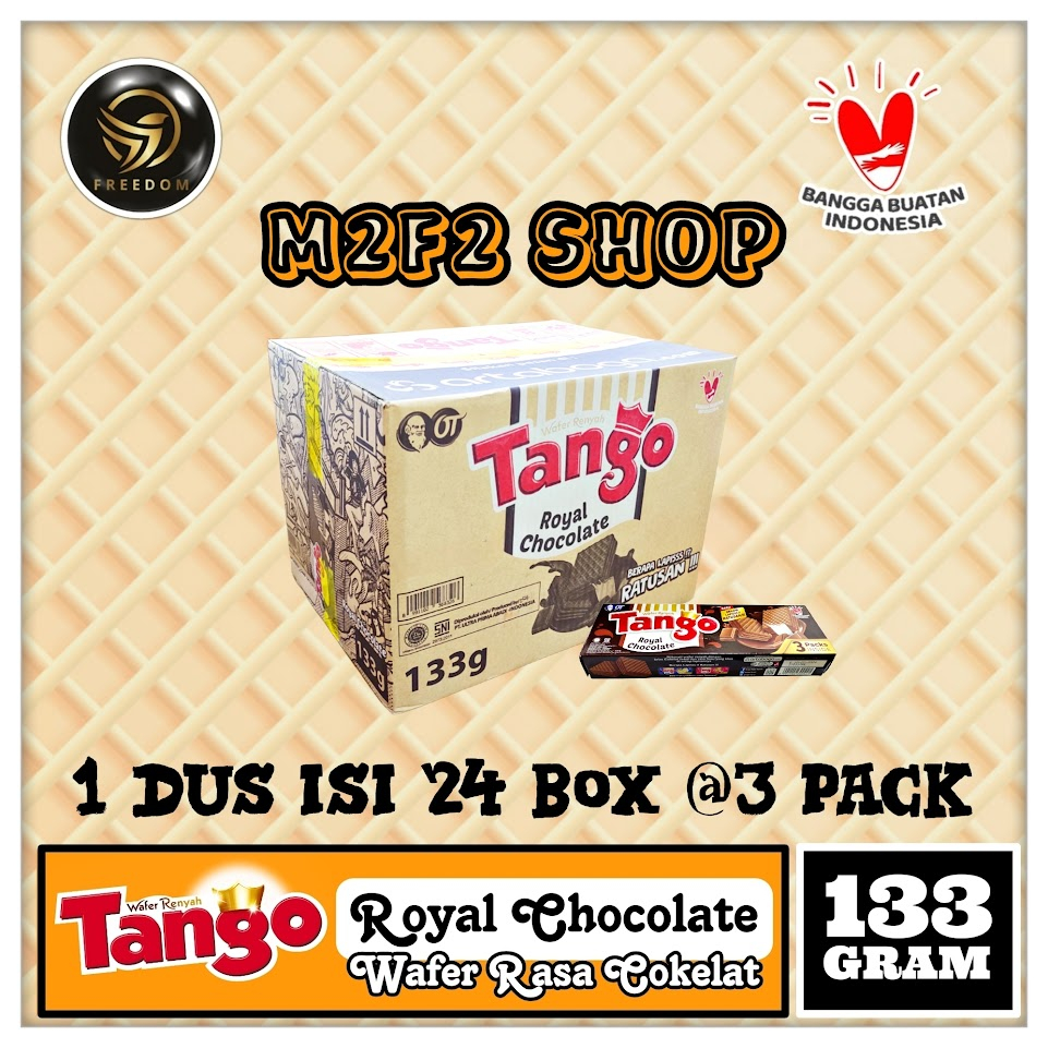 

Tango Wafer Royal Chocolate | Krim Cokelat Box - 133 gr (Kemasan Karton)
