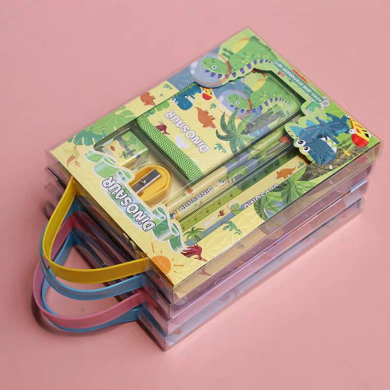 Paket Alat Tulis Anak TERBARU Study Set Karakter / Hampers Untuk Anak / Paket Buku Note Karakter Anak 8023