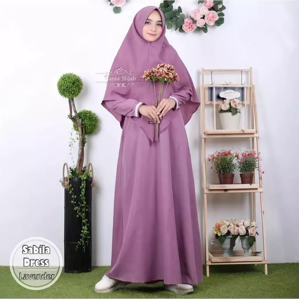Gamis Toyobo Polos Warna Lavender / Gamis Wanita Muslim / Gamis Syari