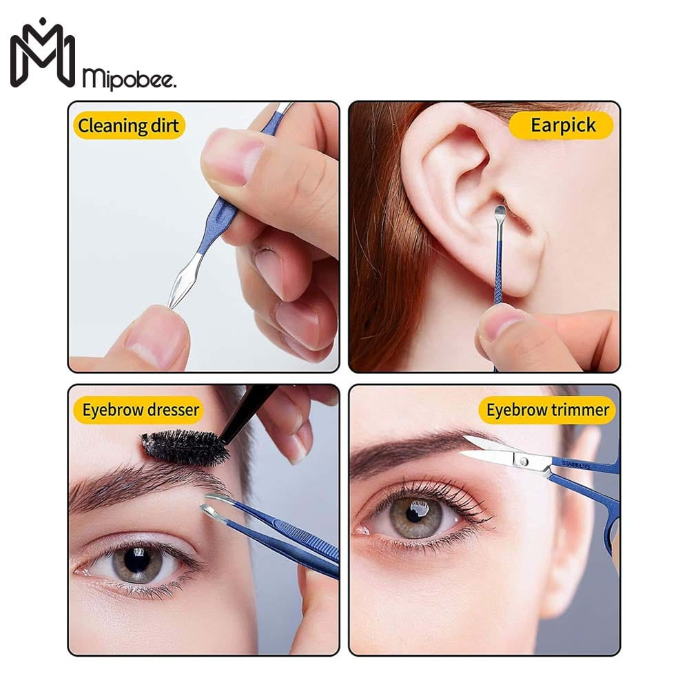 Set Gunting Kuku Manicure Pedicure Perawatan Kuku - 7Pcs Biru